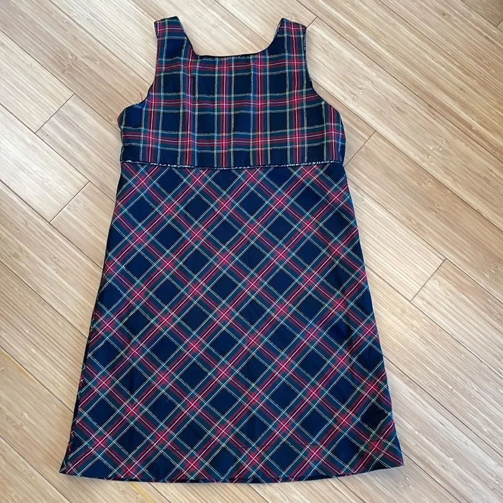 The Children’s Girl’s Place Plaid Sleeveless Dress (Size: Kids 14)